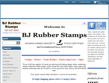 Tablet Screenshot of bj-rubber-stamps.com